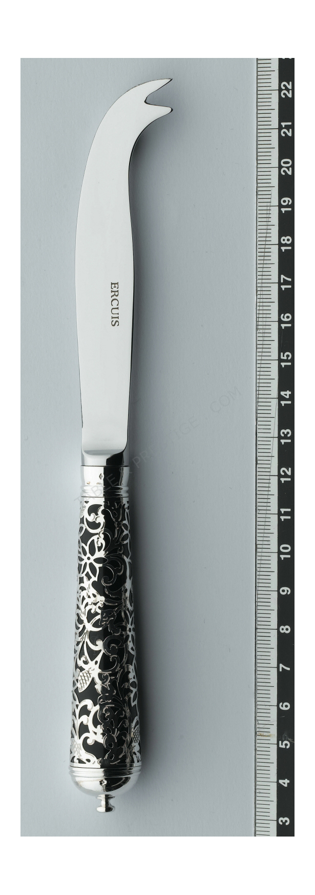 Cheese knife 2 prongs in sterling silver - Ercuis